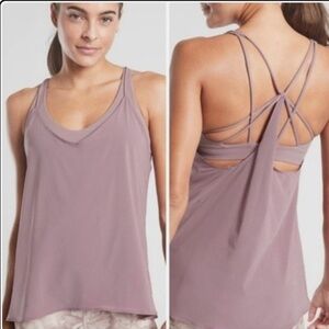 Athleta Strappy Back built in bra workout tank